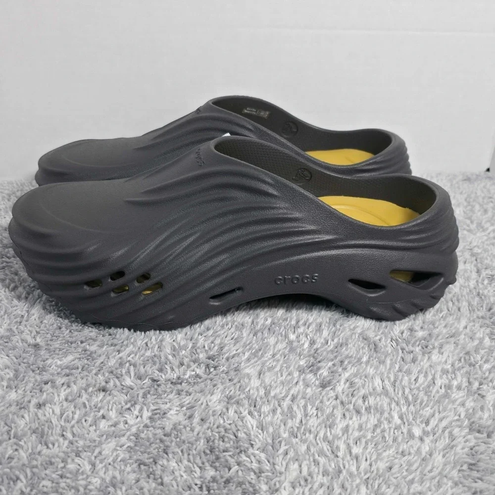 Crocs Echo Wave Clogs Slip On Shoes Men's Size 11 Black Sand NEW NWT 210521-0LD - Picture 2 of 10